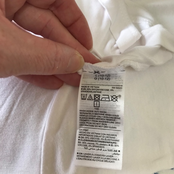 Old Navy white yellow amber Ice Cream Sandwich Tee Girls Size 10 / 12 Big Kids L - Picture 9 of 10